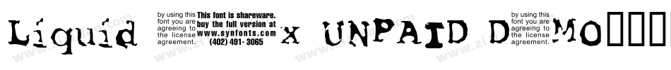 Liquid Sex UNPAID DEMO字体转换